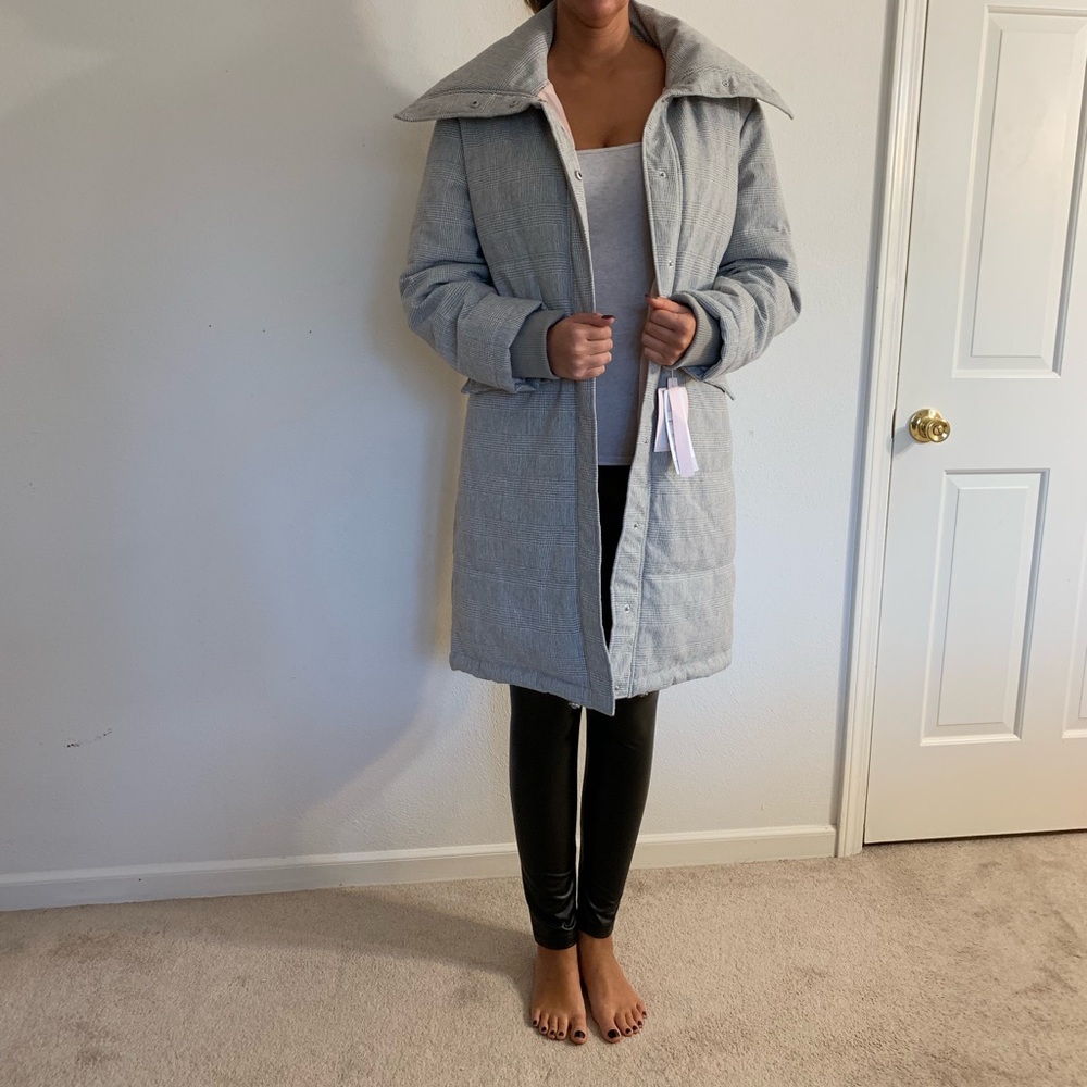 Women’s Grey - White Medium Thermal Puff Jacket